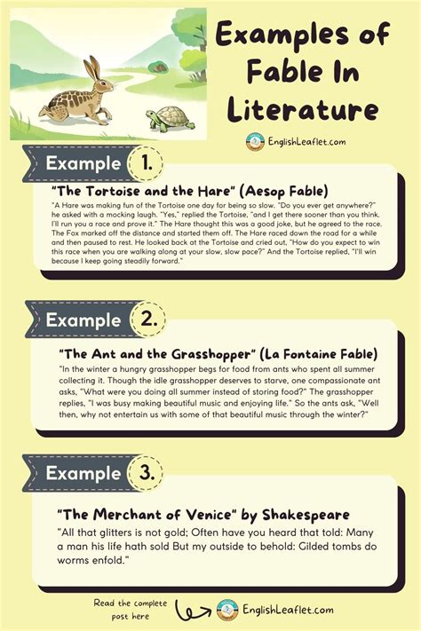 list of fable stories.